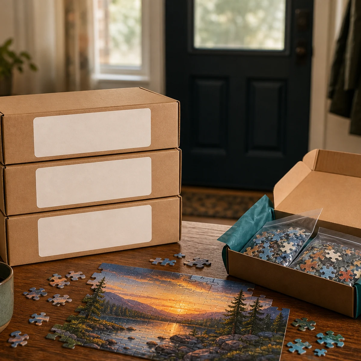 Non-branded 3 puzzle monthly gift membership